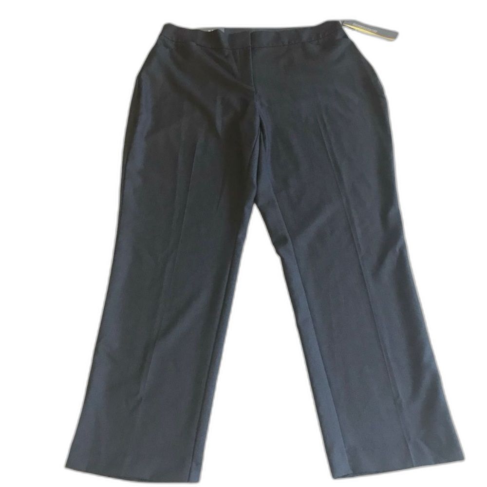 NWT JM Collection Slim Leg Comfort Waistband Pants Slacks Trousers Gray Sz 16W